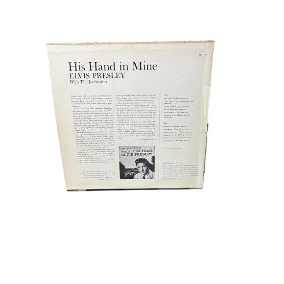Elvis Presley His Hand in Mine Vinyl LP Mono 1960 RCA Victor LPM-2328 Gospel - Picture 2 of 4